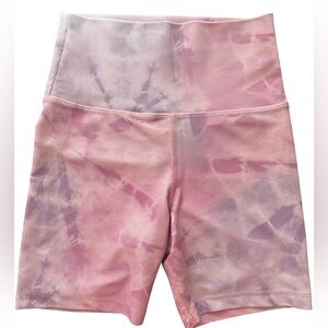 Beach Riot Pink/Purple Tie-Dye Women's Bike Shorts